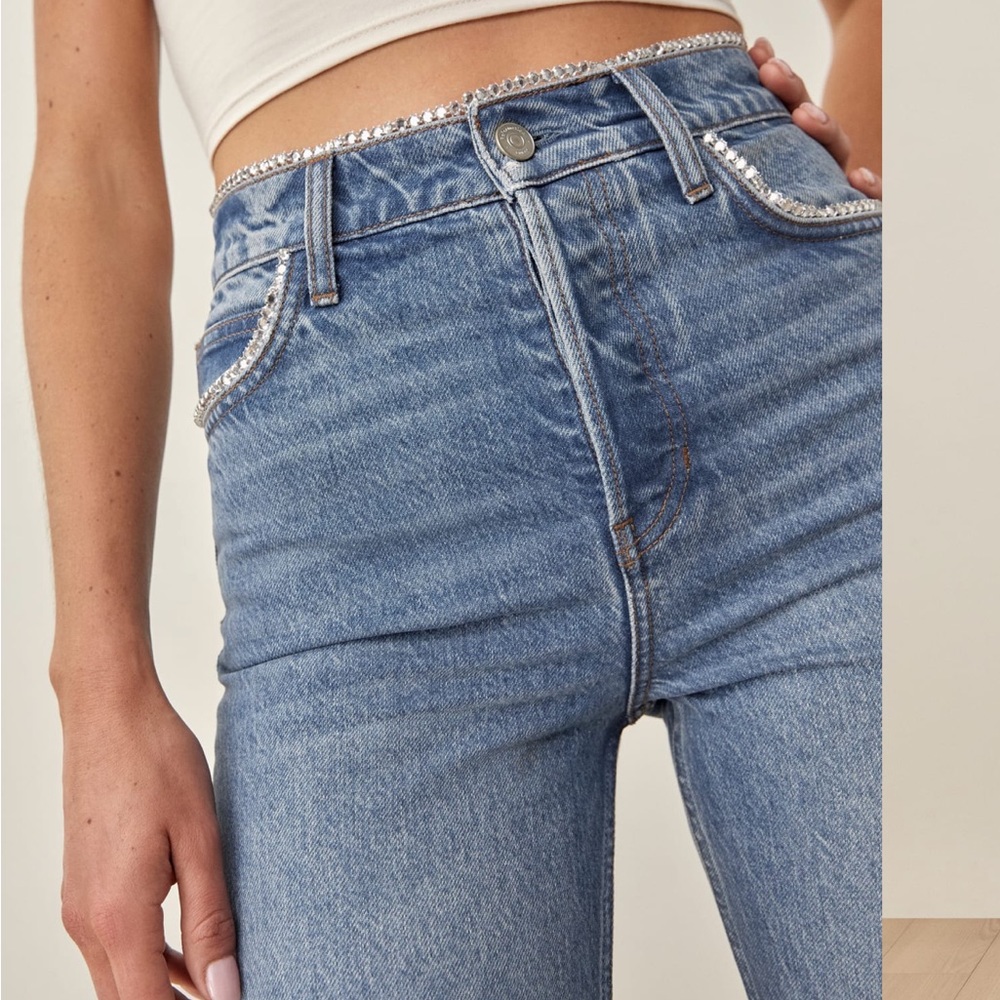 NWT Reformation Stardust High Rise Straight Jeans, size 27